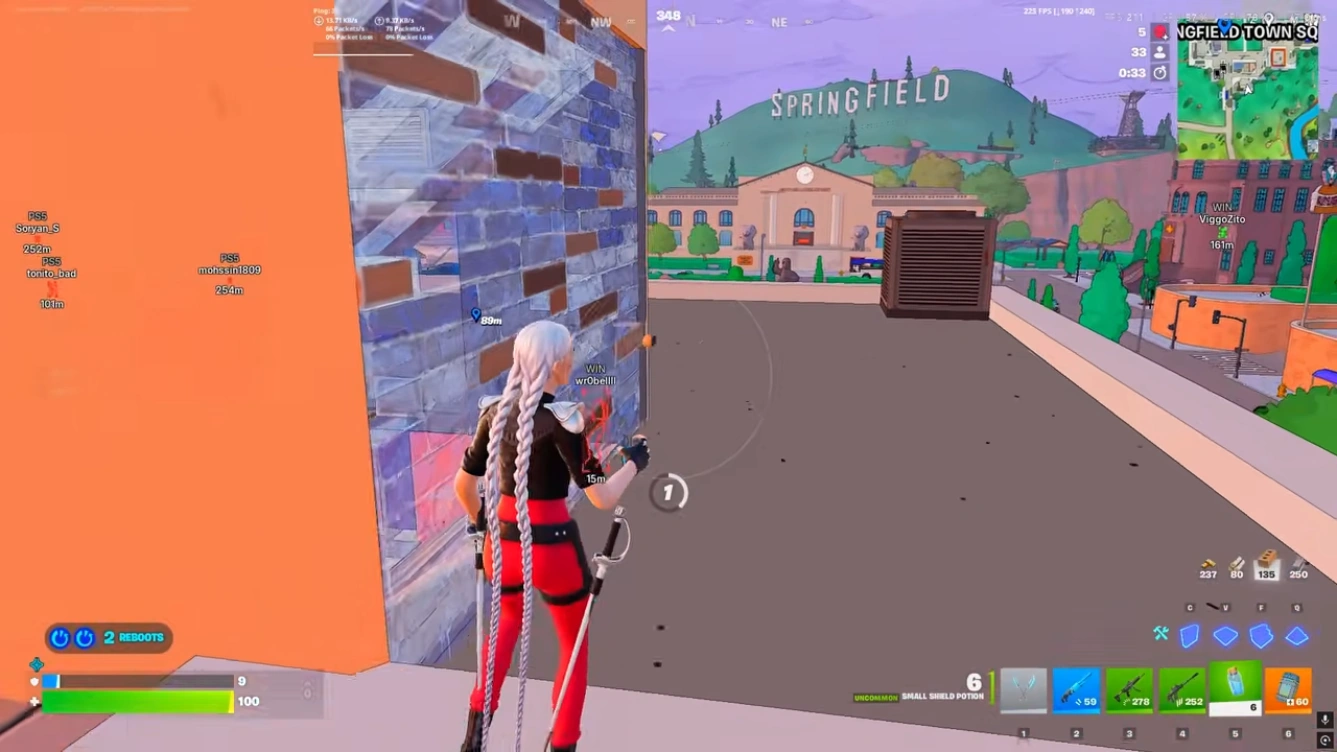 Fortnite cheats wallhack from a rooftop